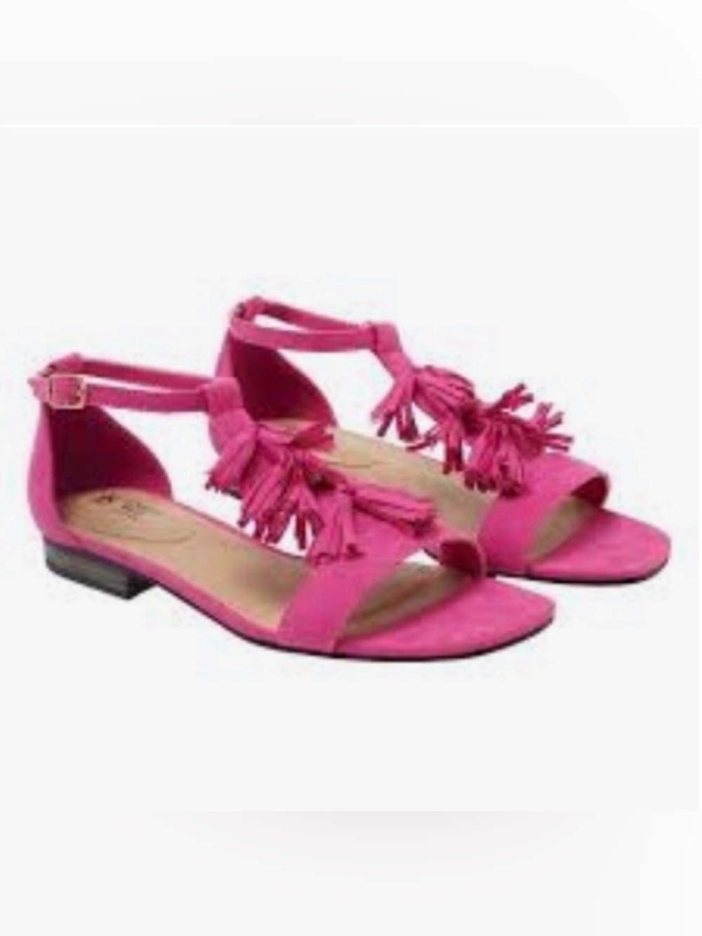 NEW Avon Tassel Flat sandle w/ cushion walk Chic Pink Flat Sandals